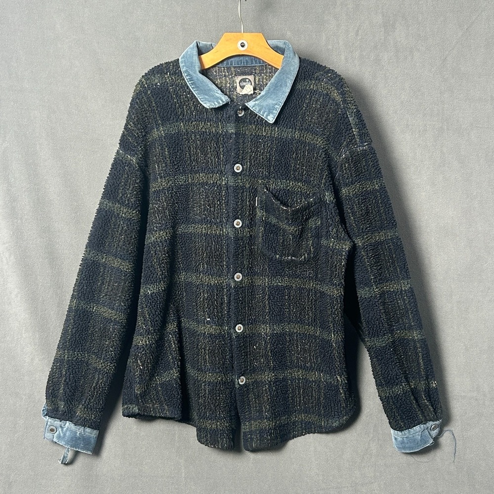 VTG 90s Levi's SilverTab Flannel Shirt Men's Large Distressed Grunge Punk USA